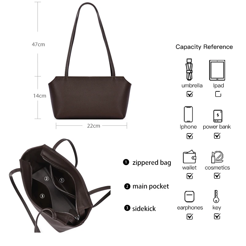 Bolso de Hombro Mini de Cuero Genuino de Vaca para Mujer, Bolso de Mano con Correa Larga de Cuero Granulado, Bolso Minimalista para Uso Diario