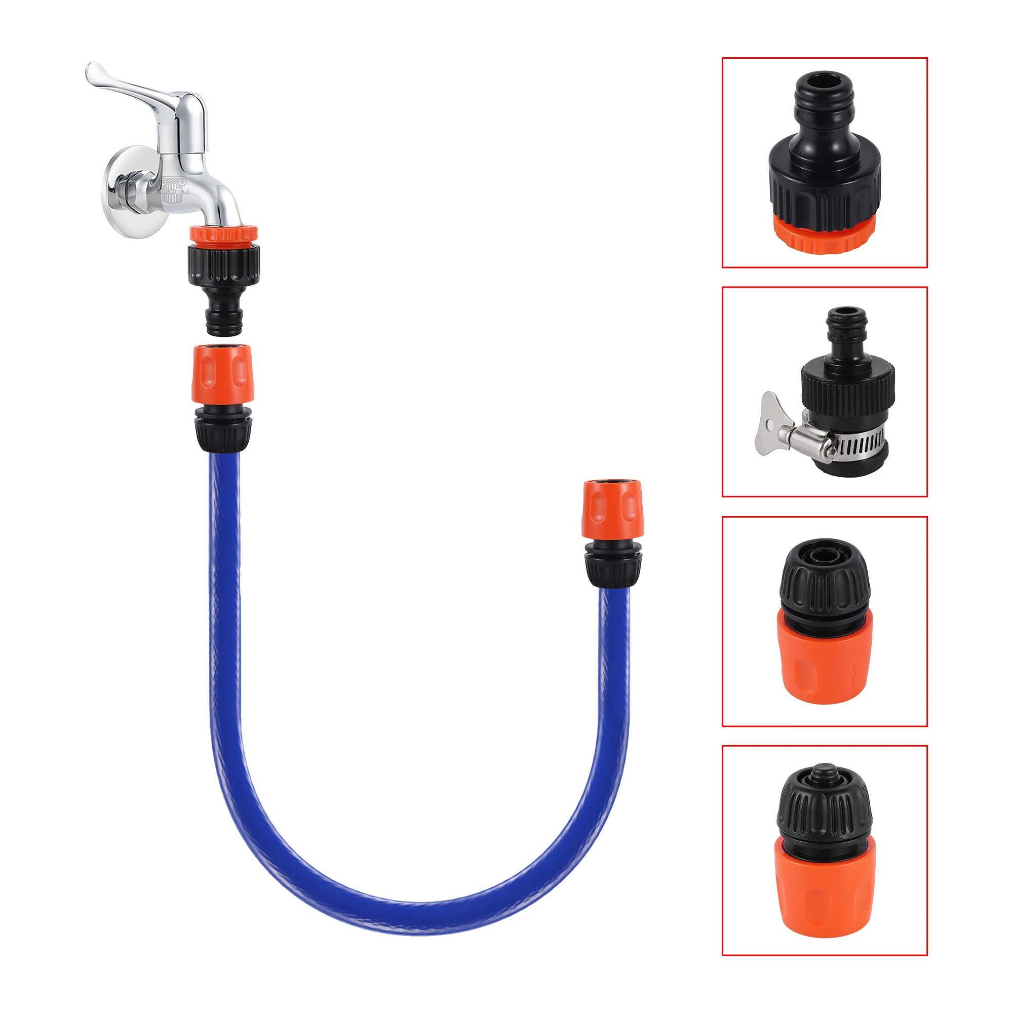Adaptador de grifo de tubo anticongelante para riego agrícola y jardín, tubo de PVC, conexión rápida, accesorio para manguera de agua y lavado de coches