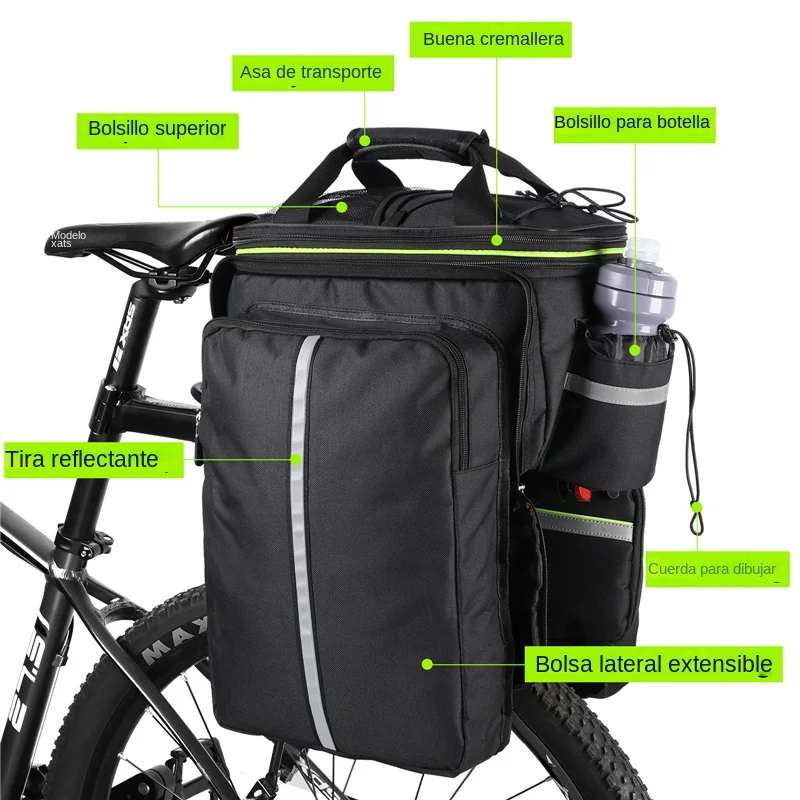 WEST BIKING-bolsa impermeable 3 en 1 para maletero de bicicleta, bolsa para bicicleta de montaña y carretera, portaequipajes de viaje de gran capacidad, alforjas para asiento de sillín
