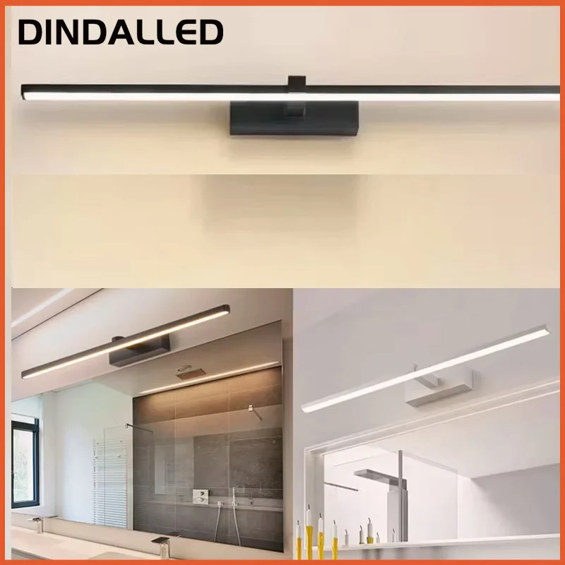 Lámpara LED moderna para espejo de tocador, luz de pared para baño, espejo de maquillaje, faro, accesorio de iluminación interior, decoración de aplique