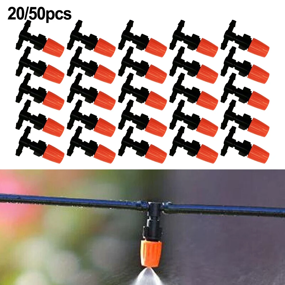 50 Uds Micro sistema de riego por goteo ajustable aspersores emisores goteros boquilla de riego de jardín gotero ajustable