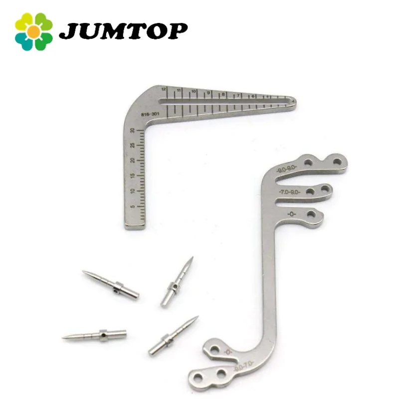 JUMTOP-Juego de guías de implante Dental, localizador de plantación Oral, regla de posicionamiento de perforación, reglas angulares, herramientas de implante de dentista