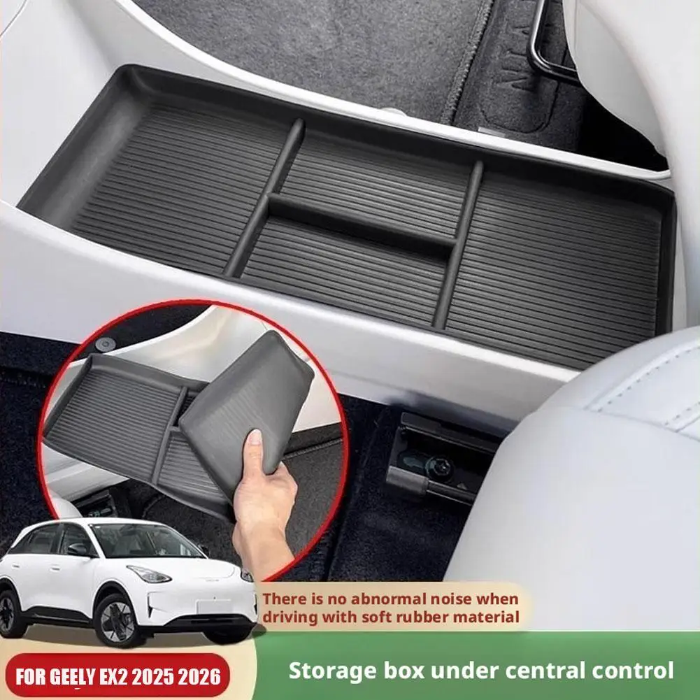 Caja Organizadora para el Reposabrazos del Coche, con Compartimentos, para la Consola Central Inferior, para Geely EX2 2025 2026