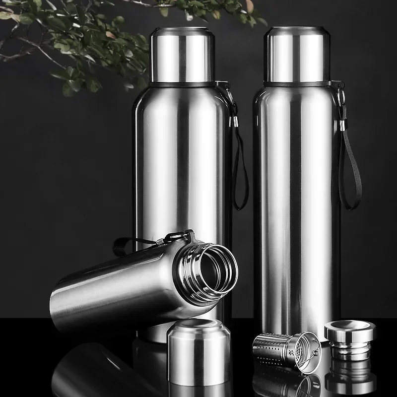 Vaso Termo térmico frío de gran capacidad, botella de agua para té y café con aislamiento de acero inoxidable, termo aislante, taza de viaje