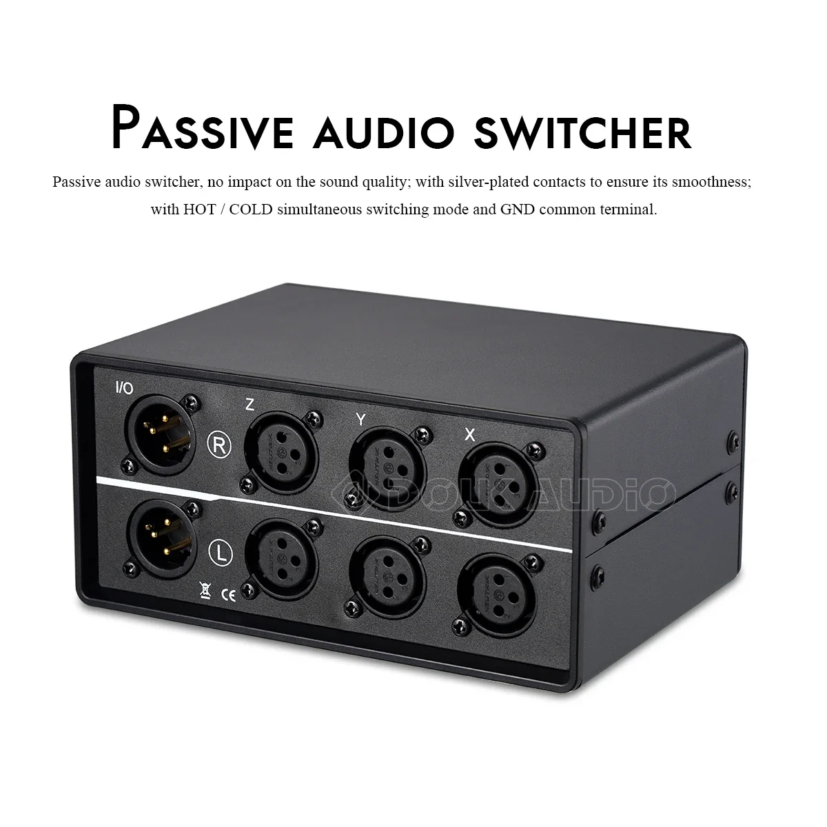 Douk Audio 1(3)-IN-3(1)-OUT XLR convertidor de Audio equilibrado, Selector pasivo estéreo, conmutador