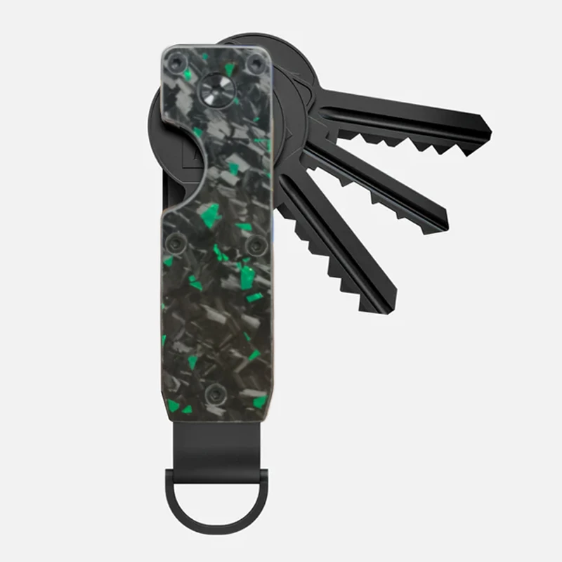 Organizador de llaves, soporte compacto, llavero de Metal, estuche para llaves minimalista, protege 2-6 llaves