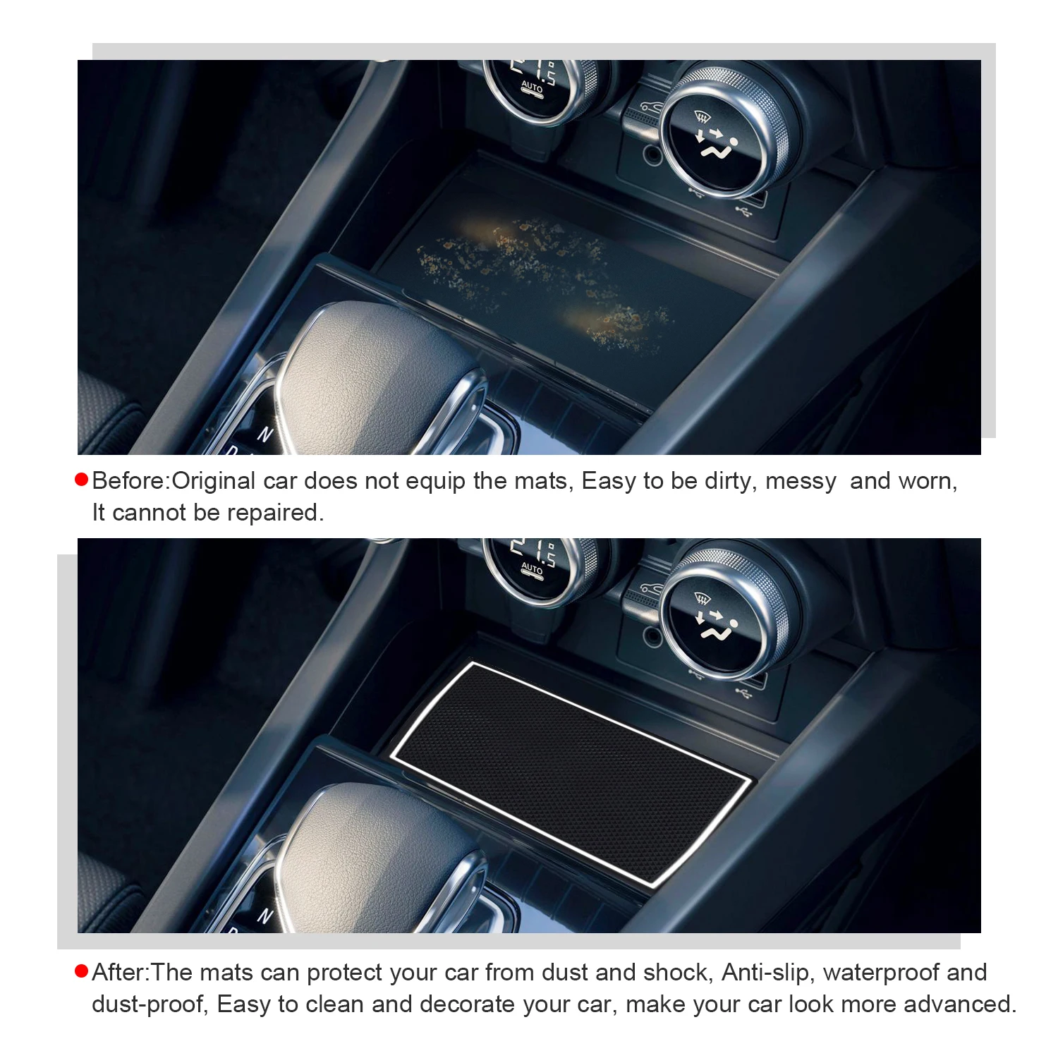 LFOTPP Alfombrilla para ranura de puerta de coche para Renault Arkana 2021-2026, almohadillas antideslizantes para ranura de puerta, accesorios interiores para Arkana 2026, Europa