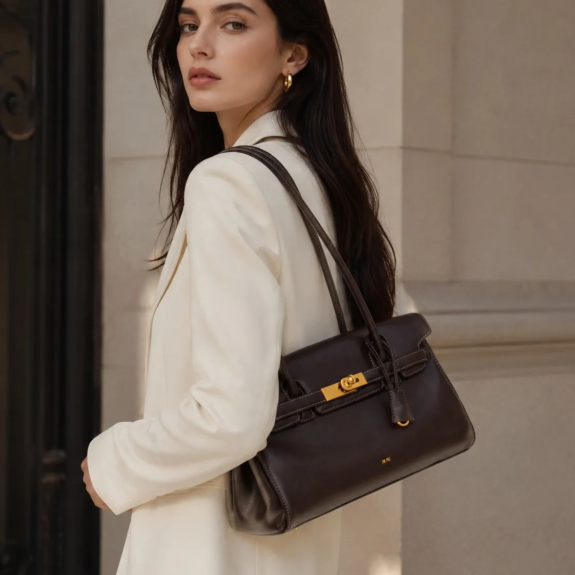 205 Nuevo Bolso de Hombro Individual Portátil con Diseño Exclusivo, Bolso de Mano Moderno y Versátil con Bolsillo Adicional2