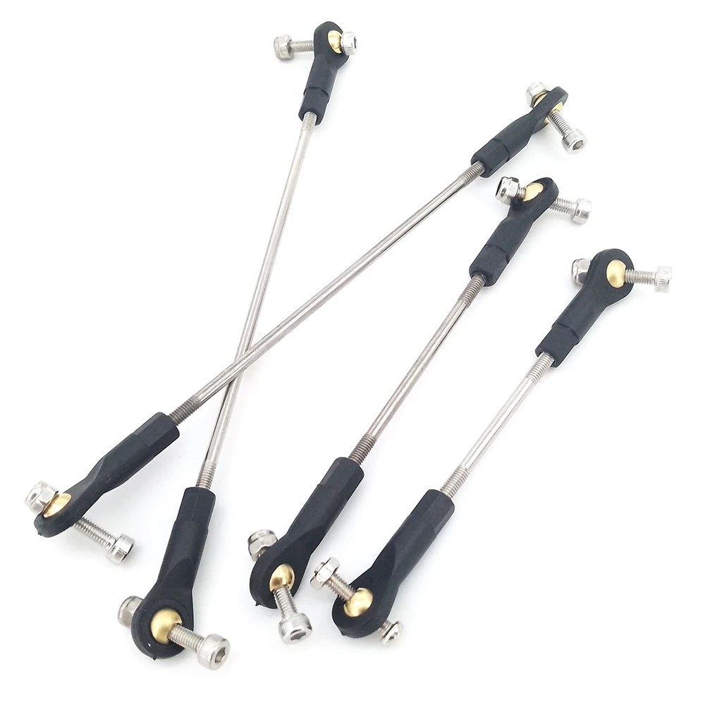 Varilla de empuje M3, varillas de amarre ajustables, junta de cabeza esférica, Servo enlace de acero inoxidable para barco RC, avión y coche, 1 ud.