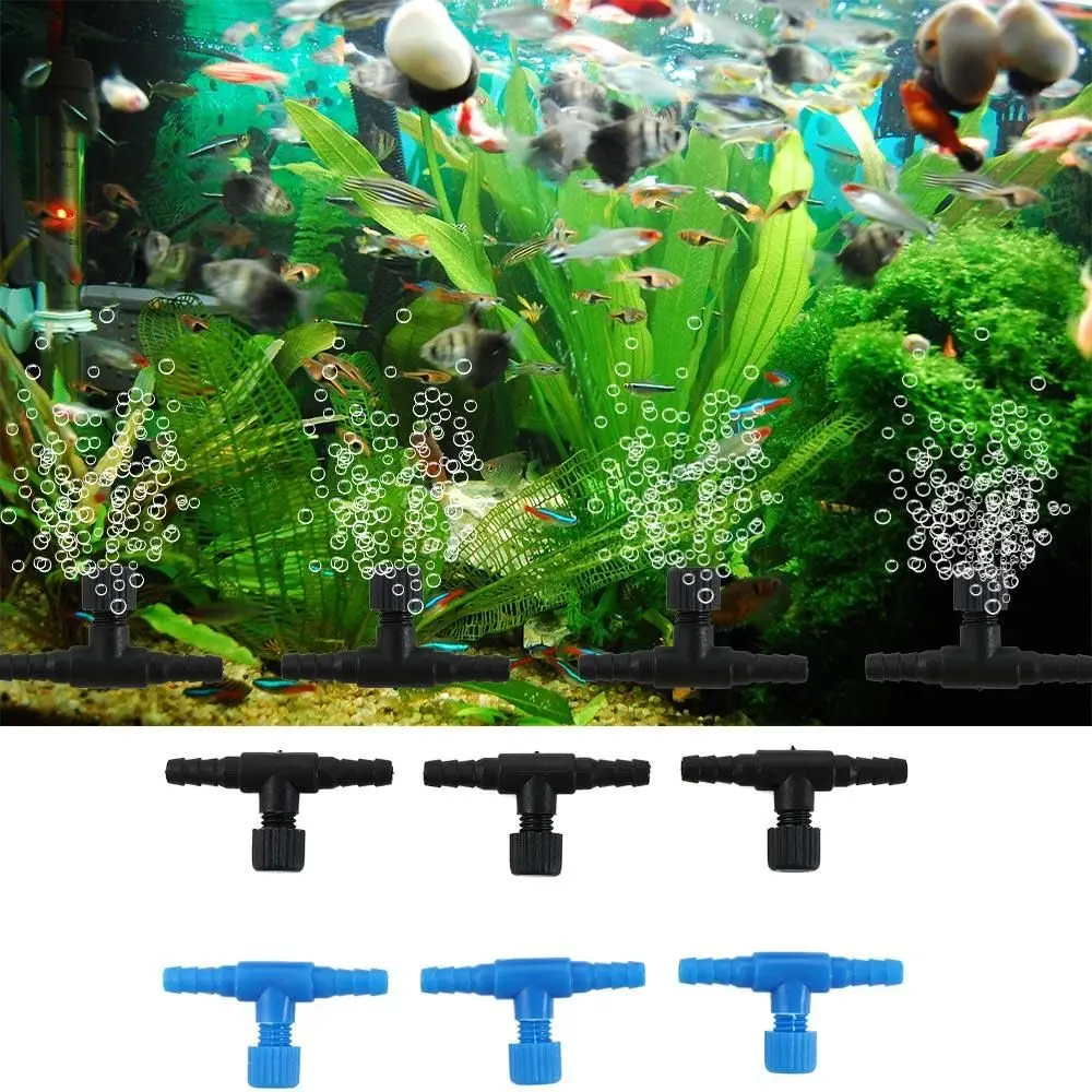 Válvula reguladora de flujo de línea de aire para tanque de peces, 10 piezas, acuario para tubería de línea aérea de 4/6mm, conector ajustable, interruptor de grifo