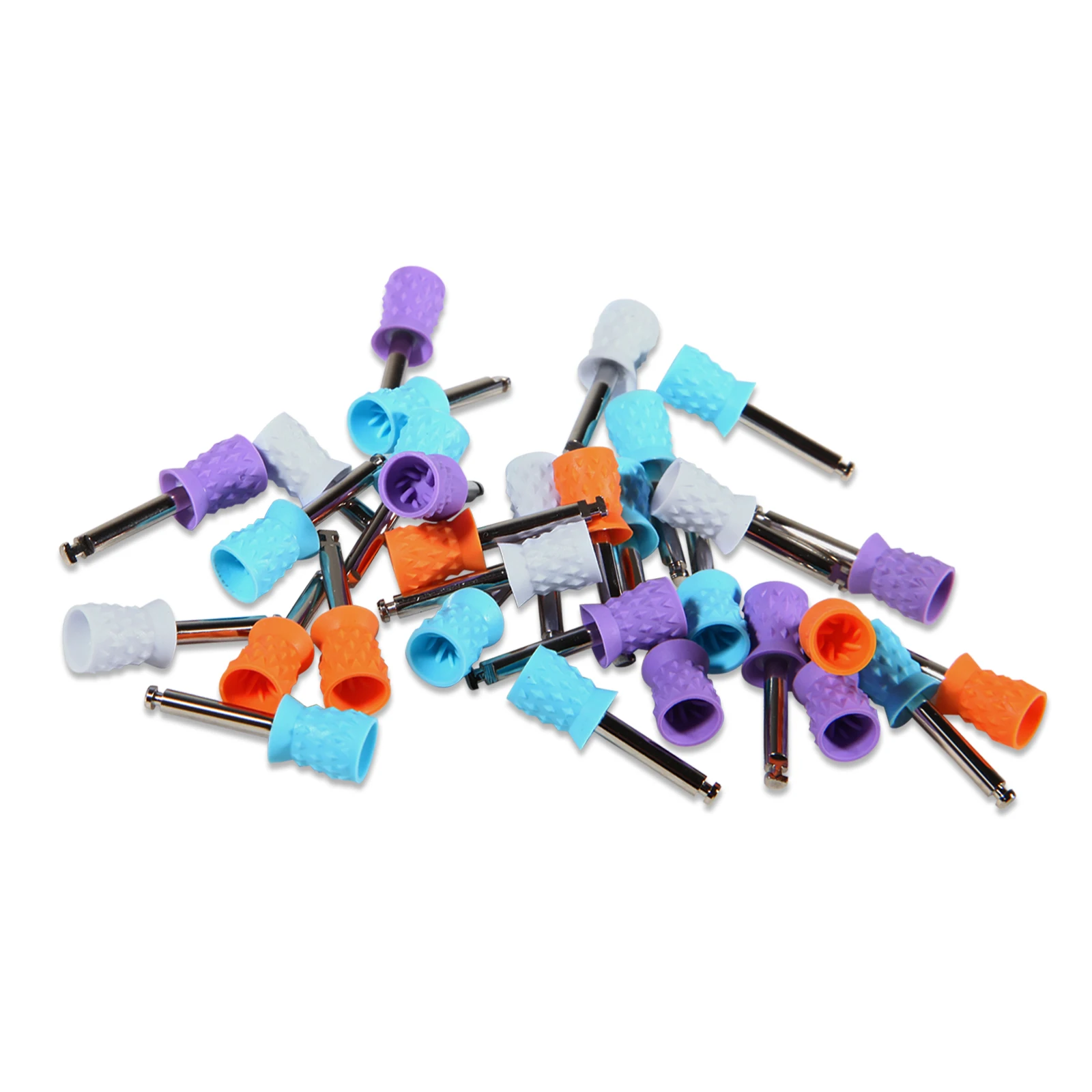 Taza desechable para dentista, vaso de goma suave, duro, blanco, azul, verde, mezcla de Esmalte de colores, 100 unids/lote por caja