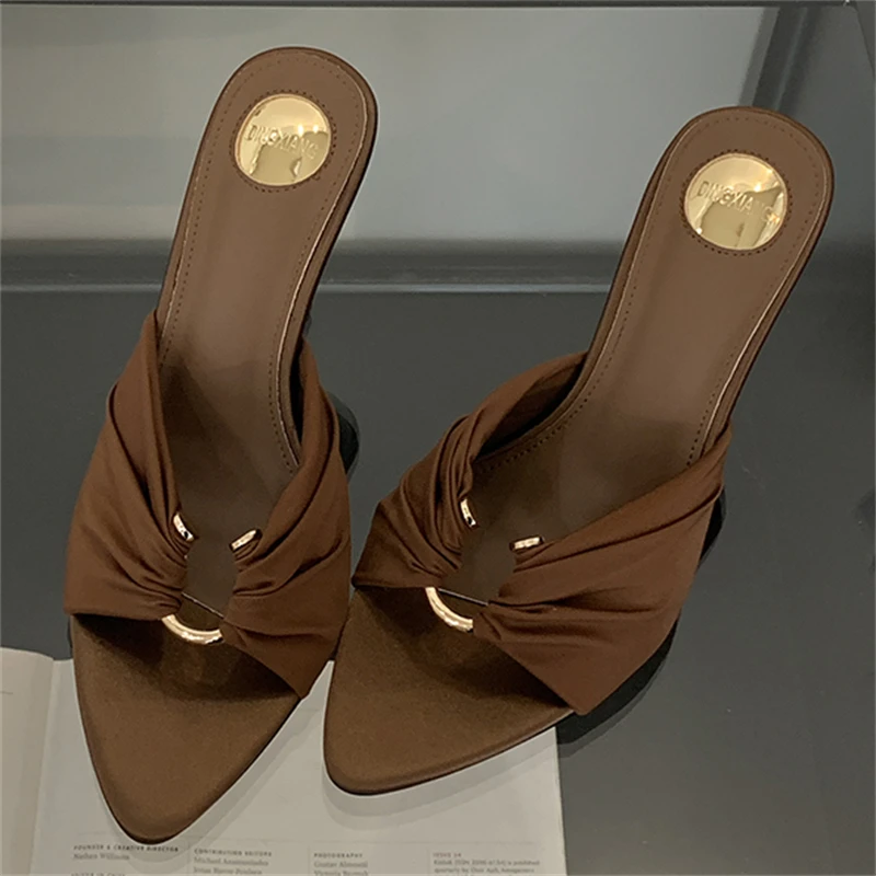 Eilyken, zapatillas De verano para Mujer, Zapatos De tacón alto finos con punta abierta a la moda, Zapatos De fiesta De Stripper De estilo callejero, Zapatos De Mujer
