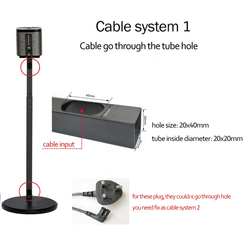 (1 par=2 piezas) SF10L 82.5cm-114cm Base Redonda Ajustable para Altavoz de Sonido Envolvente, Soporte de Suelo para Exhibición Q930 Q990B Q30B Q90B 9500S