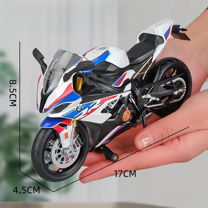 1/12 BMW S1000RR motocicleta de juguete 1:12 RMZ City Diecast Metal modelo de carreras Super Sport colección en miniatura regalo para niños