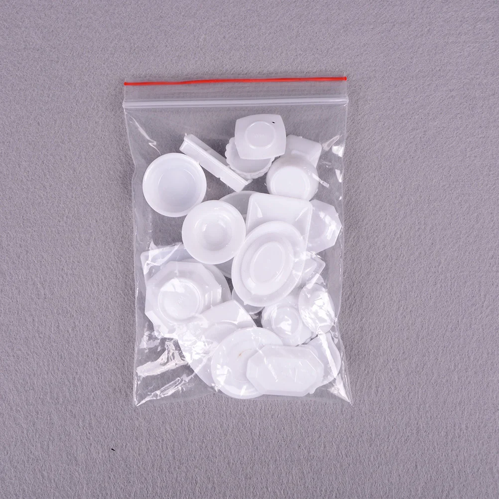 Minivajilla de acrílico para cocina, platos y tazas en miniatura, juguetes de decoración para niñas, regalos para niños, accesorios para muñecas, 33 piezas por juego