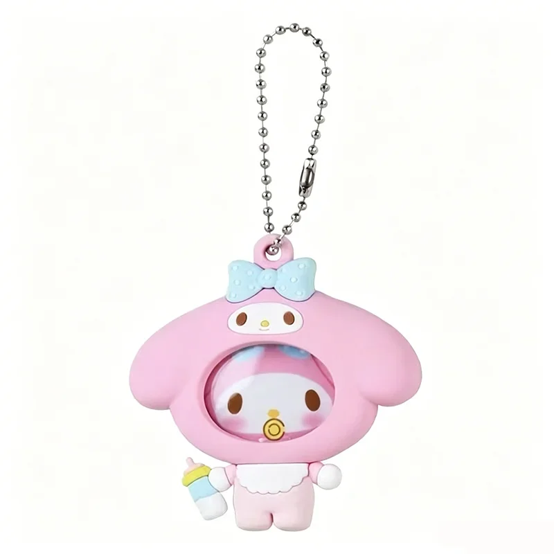 Llavero con insignia de My Melody, colgante de dibujos animados de Hangyodon y Hello Kitty, insignia reemplazable, cubierta protectora, adorno para mochila, regalos