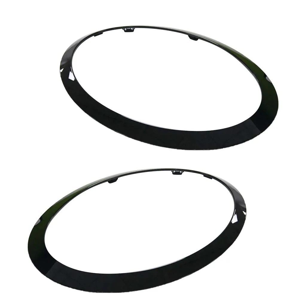 51137300632    2 uds para Mini Cooper F55 F56 F57 2014 anillo de faro negro brillante moldura cubierta envolvente marco de luz trasera coche Ac
