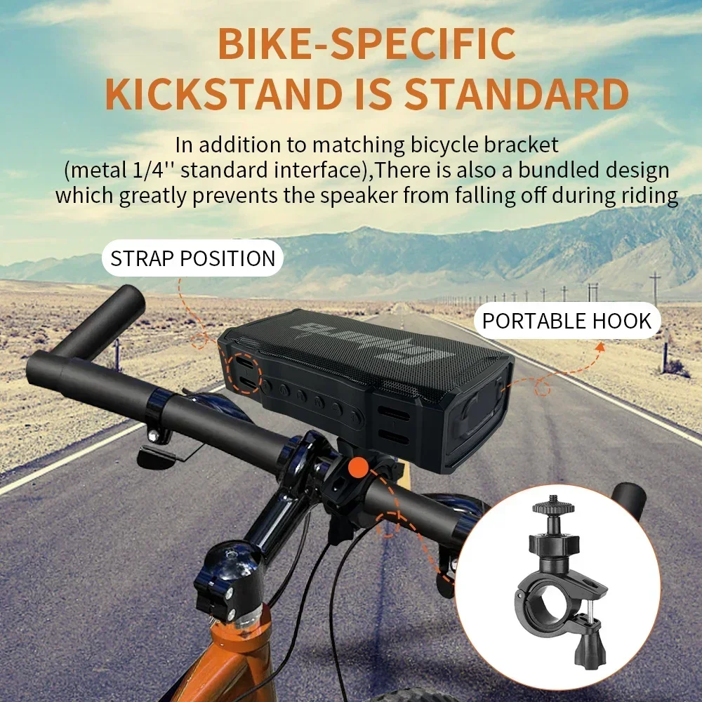 Altavoz Bluetooth inalámbrico magnético con soporte para bicicleta, carrito de Golf electrónico con subwoofer para ciclismo, portátil, resistente al agua, 30W