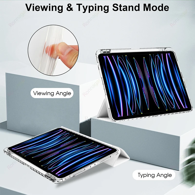 Funda con Soporte para Lápiz para iPad A16 A19 12.ª 11.ª Generación 2026 Air11 13 Air8 M4 M3 M2 Pro11 12.9 13 M4 M5 Air4 5 10 9 8 7 9.7 10.2 10.5