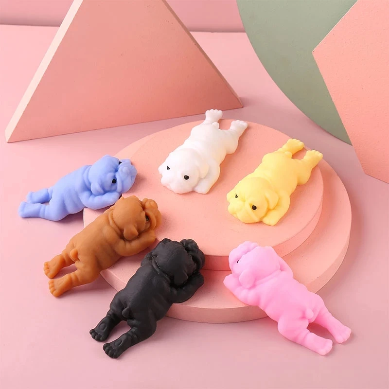 Squishy Dogs Anime Fidget juguetes rompecabezas simulación creativa juguete de descompresión Kawaii perro juguetes para aliviar el estrés regalos de fiesta y vacaciones