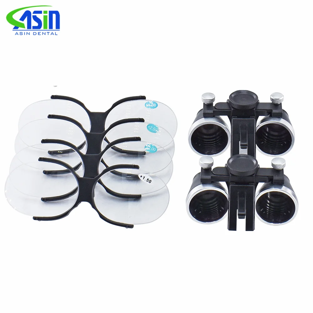 Lupa Binocular de faro LED para odontología, accesorios dentales, piezas de repuesto, 2.5X/3.5X 5W