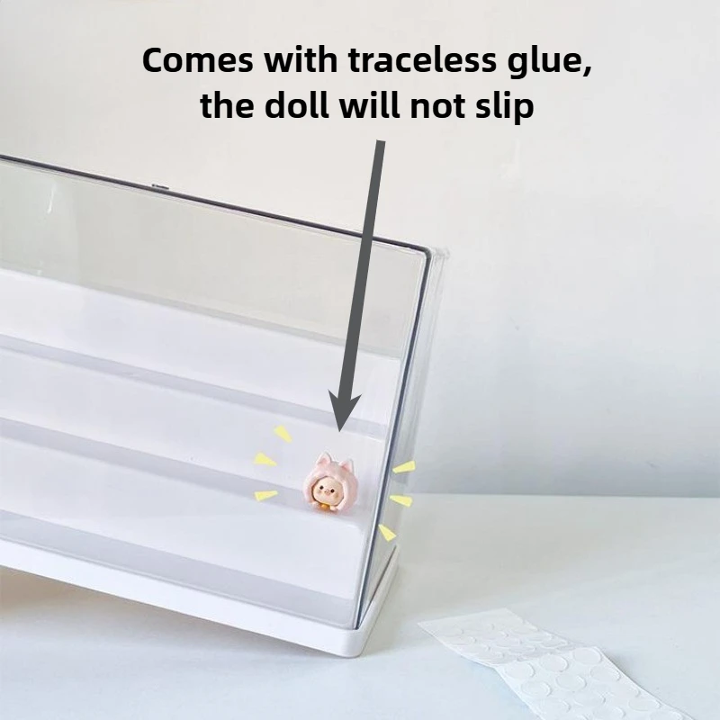 Vitrina de acrílico transparente, caja organizadora de almacenamiento a prueba de polvo para coleccionables, figuras en miniatura y juguetes con escaparate transparente