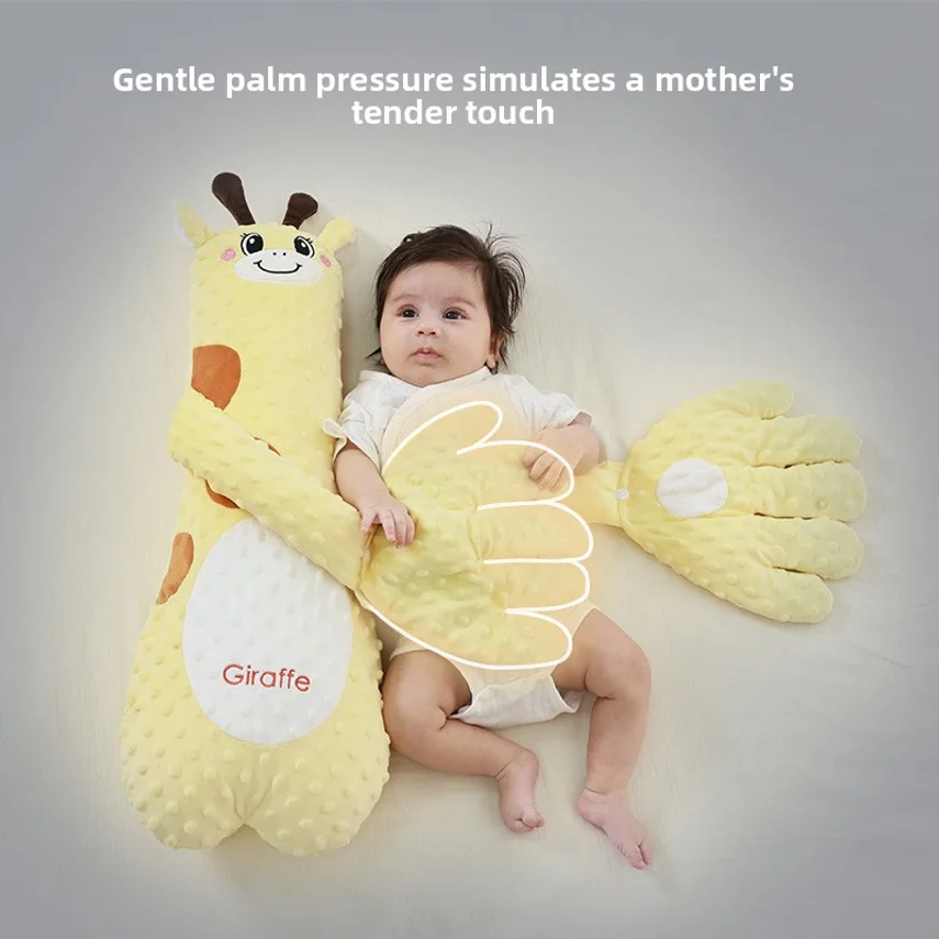 Almohada de palma calmante para bebés, para dormir, acariciar y reconfortar al bebé, ayuda para dormir que evita sobresaltos, almohada calmante para acariciar la parte trasera del bebé