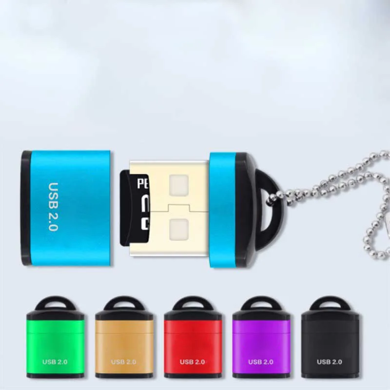 NNBILI-lector de tarjetas de memoria Micro, Mini tarjeta de almacenamiento portátil para teléfono móvil, adaptador USB de alta velocidad para accesorios de ordenador portátil