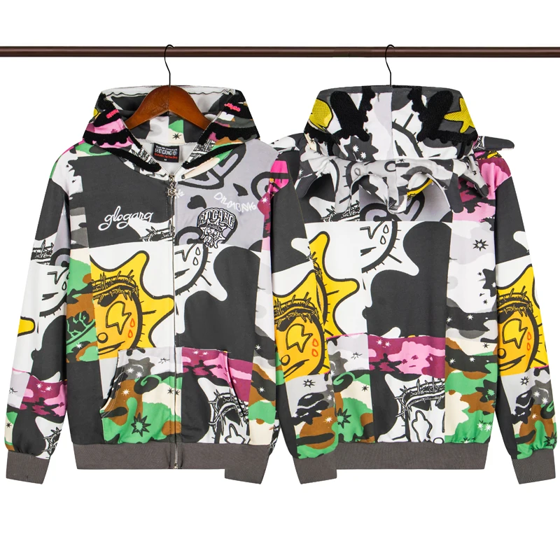 Sudadera con Capucha Glo Gang de Alta Calidad con Bordado 3D Clásico, Envío en un Día