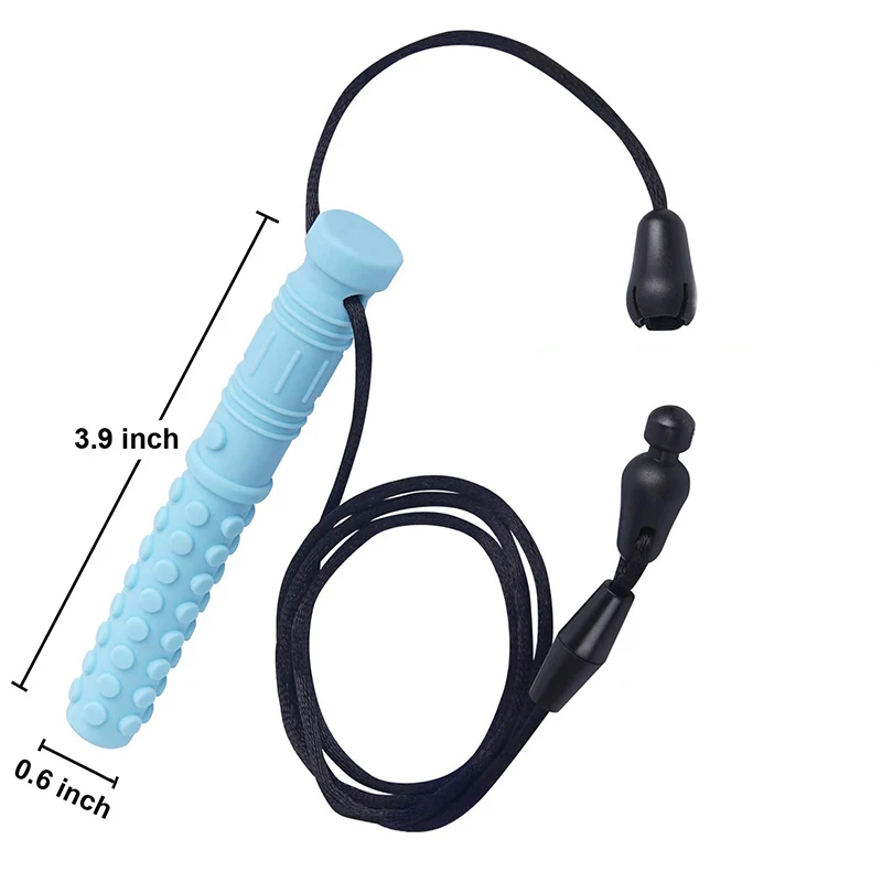 Collar para masticar con textura de silicona, mordedor para bebé, colgante para masticar sensorial para autismo, herramientas de Motor Oral para necesidades especiales, TDAH, 6 uds.