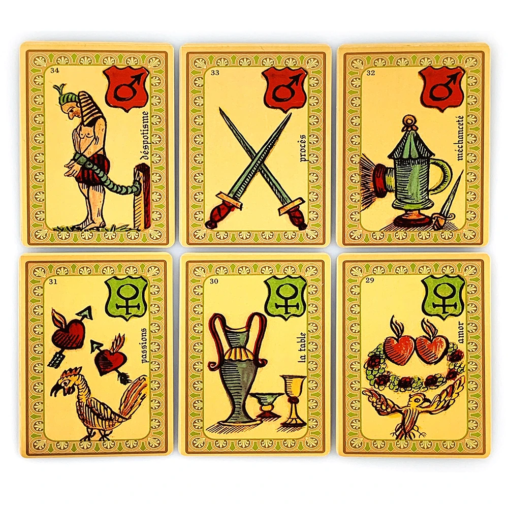 Cartas Oracle Belline Versión Francesa, Cartas de Adivinación, Juego de Mesa de Lectura Psíquica Misteriosa con Instrucciones en Papel