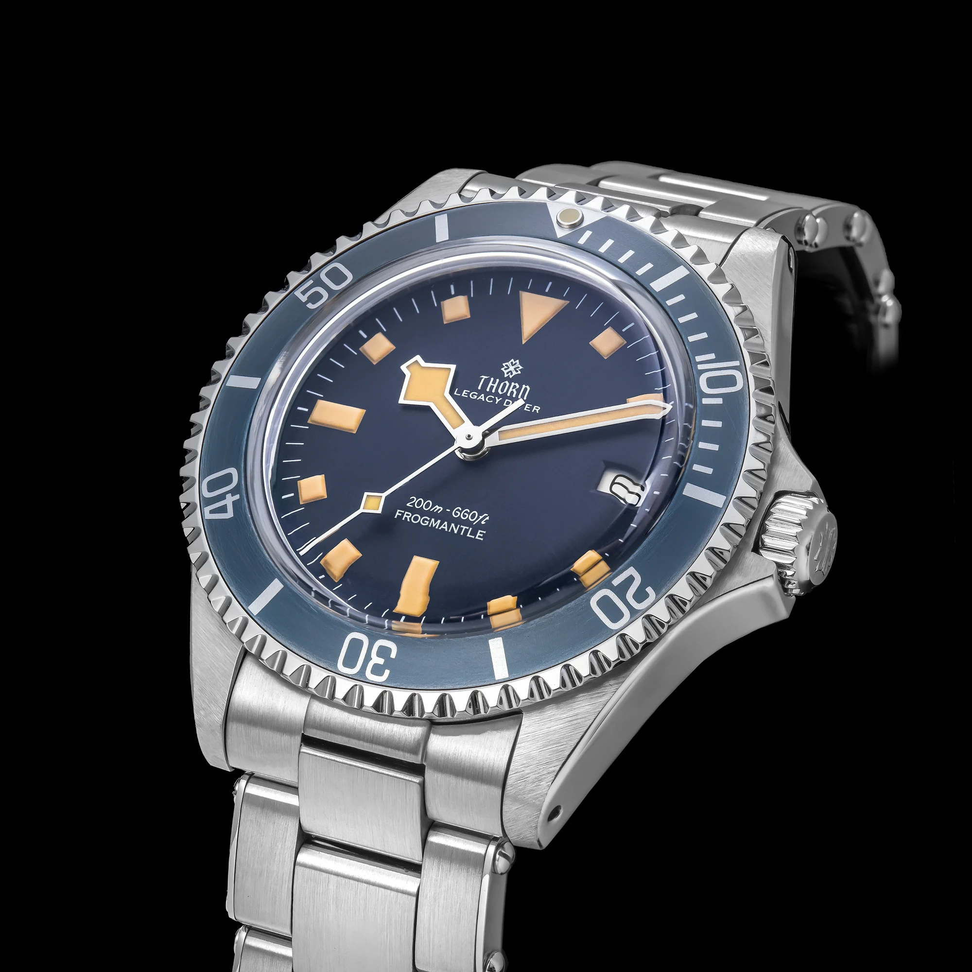 Reloj de Buceo para Hombre Thorn T023 V3 de 40 mm, Movimiento Automático PT5000, Relojes Mecánicos Vintage, Resistencia al Agua de 200 m, Zafiro