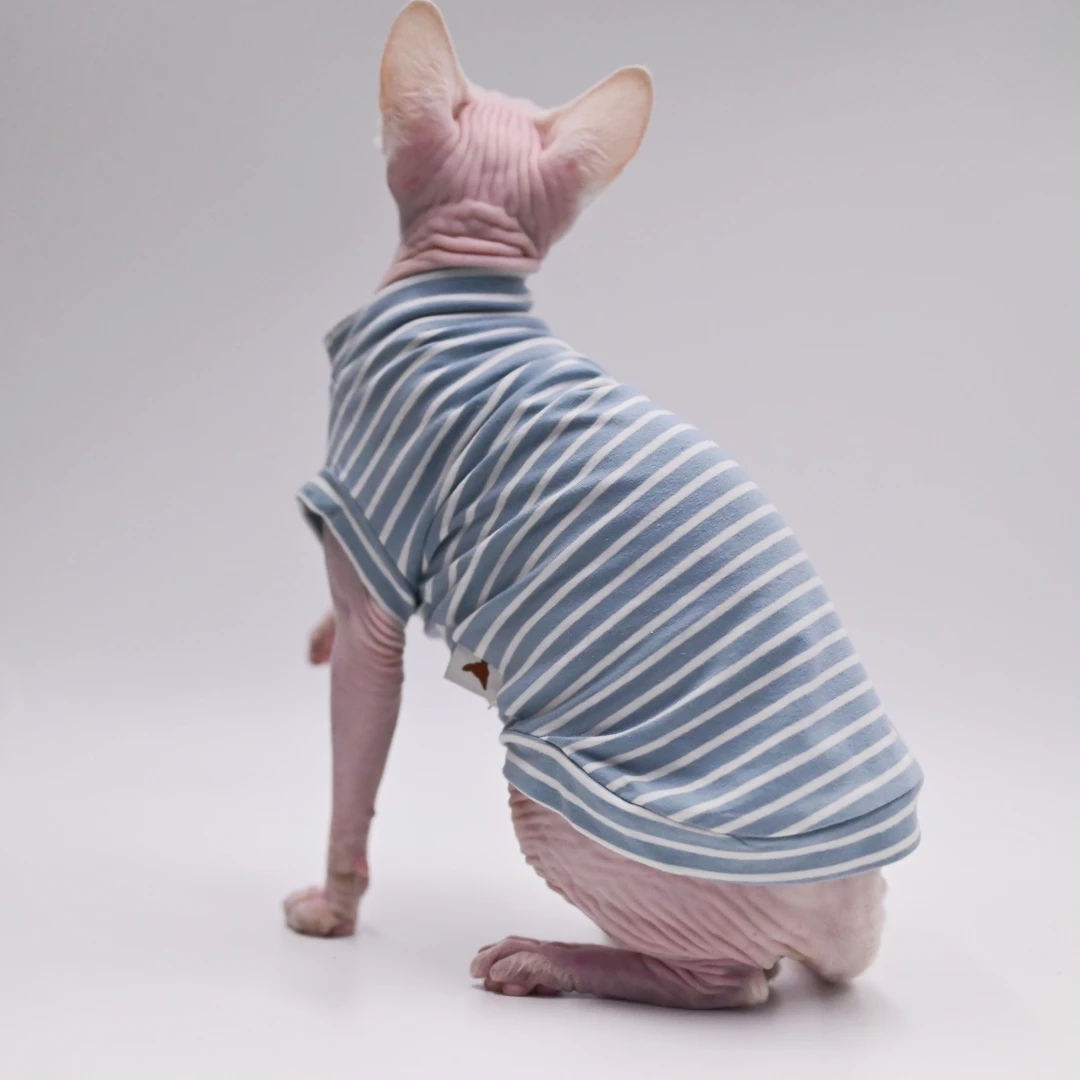 Sphynx-ropa para gatos, chaleco de algodón sin pelo para gatos, 100% de algodón suave para verano, chaleco fino sin mangas, ropa para gatos para Devon, Cornish