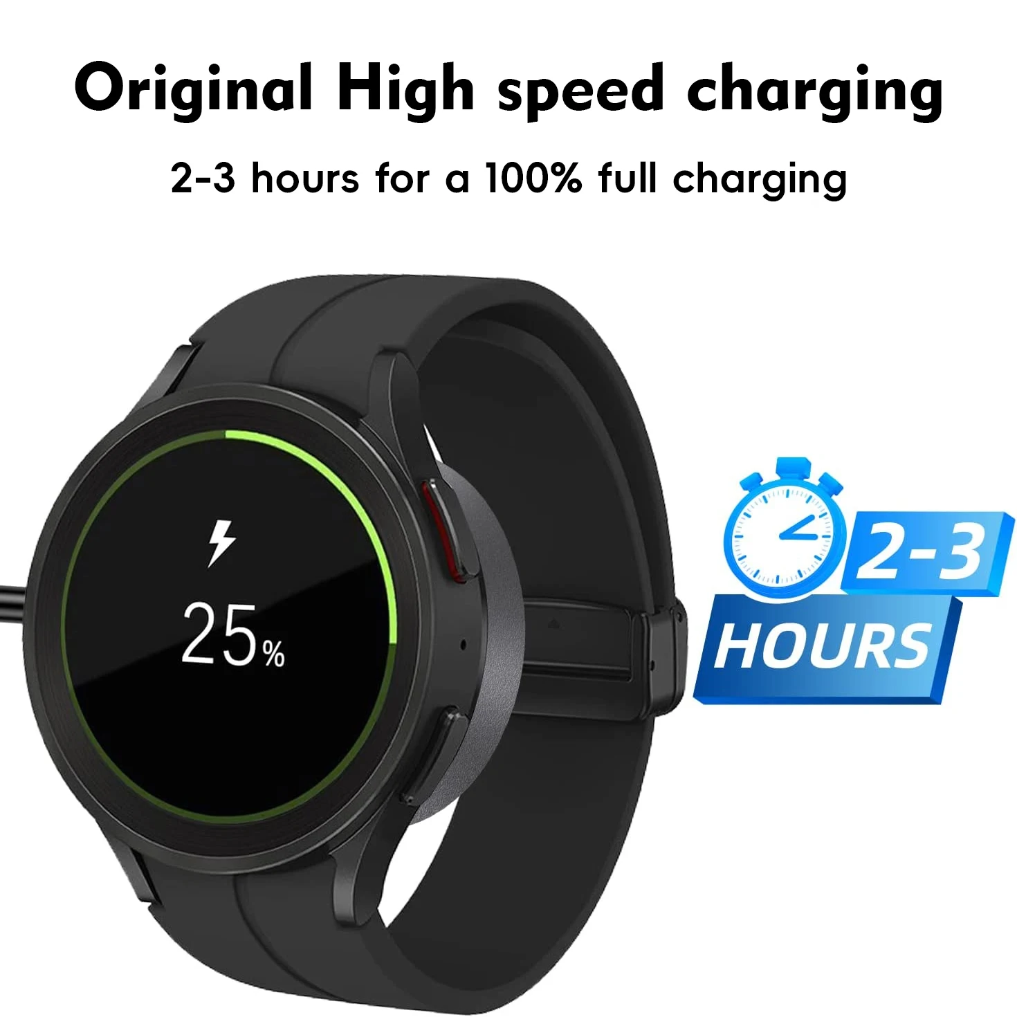 Cargador inalámbrico para Galaxy Watch 3/4/5/6/7/8, FE, Ultra, 4/6/8 Classic.5 Pro, Active 1/2 USB-A USB-C