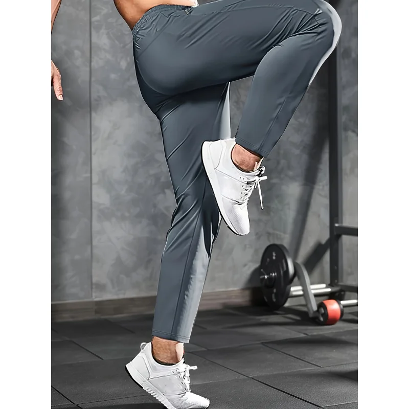 Pantalones deportivos para hombre, bolsillos con cremallera, pantalones deportivos elásticos para correr, uso diario, pantalones casuales, Jogger, fútbol, pesca, regalo, gimnasio