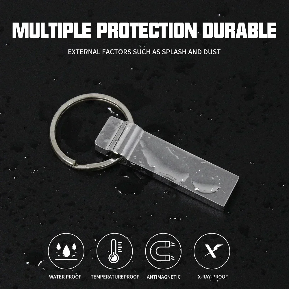 Unidad Flash USB 3,0 Memoria de 128GB Memoria USB Memory Stick Pen Drive U Disk Llave de Metal Unidad USB de pulgar para PC portátil 32GB/64GB