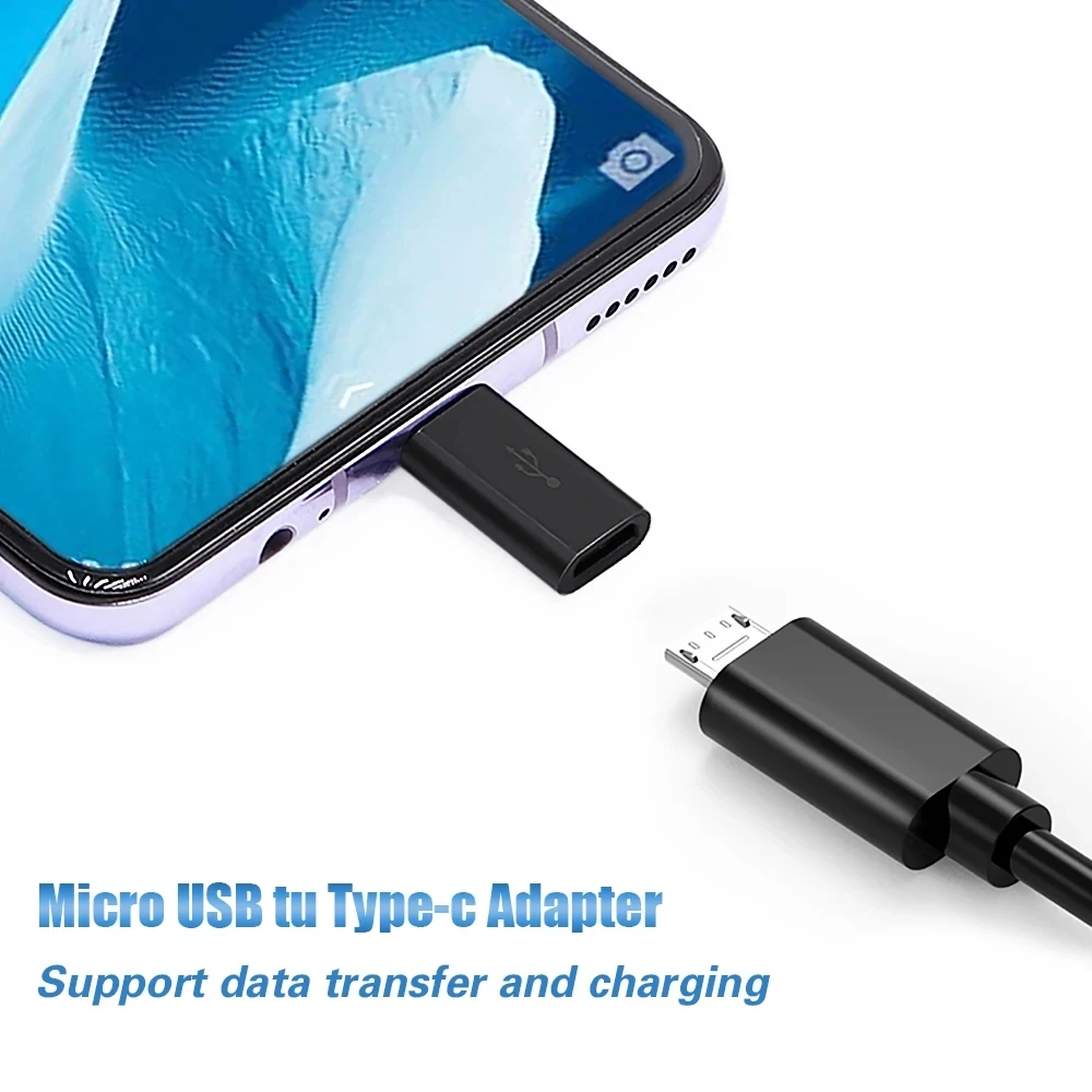 1/5/10 Uds Micro USB hembra a tipo C macho adaptador convertidor para teléfono inteligente Android tableta USB tipo C a conector Micro USB