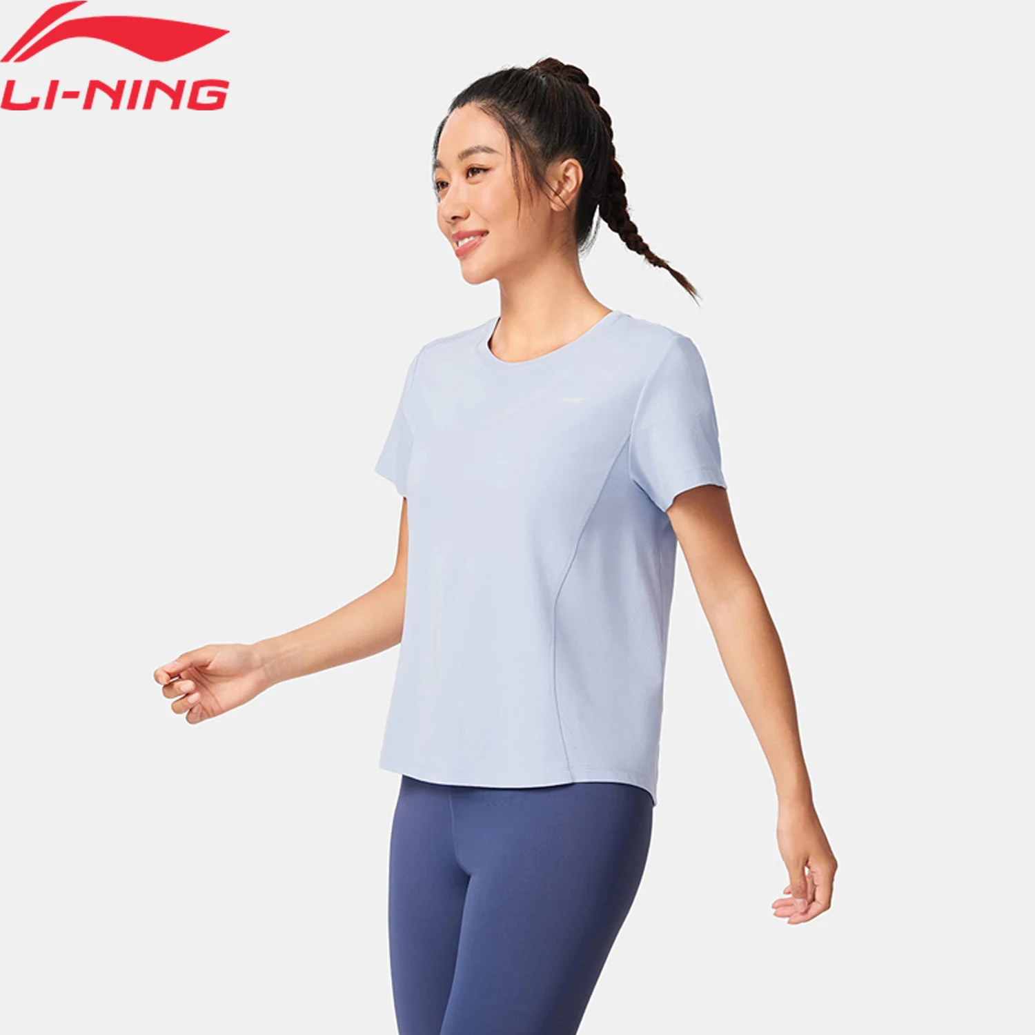 Li-Ning Camiseta de entrenamiento para mujer AT DRY FREEZE Corte regular 53%Viscosa 27%Poliamida 13%Modal 7%Elastano LiNing Tee Tops ATSV410