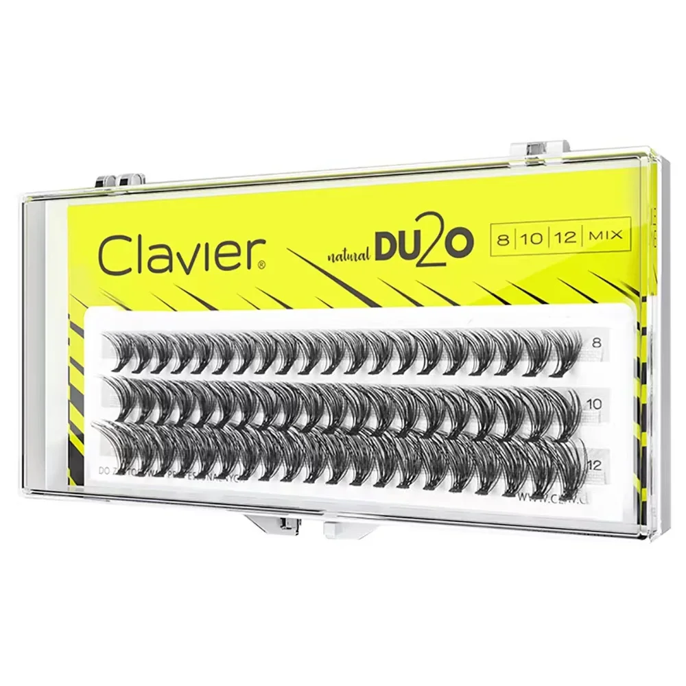 Clavier DU2O 10 cajas por juego de pestañas 20D pestañas en racimo extensiones naturales pestañas postizas doble volumen
