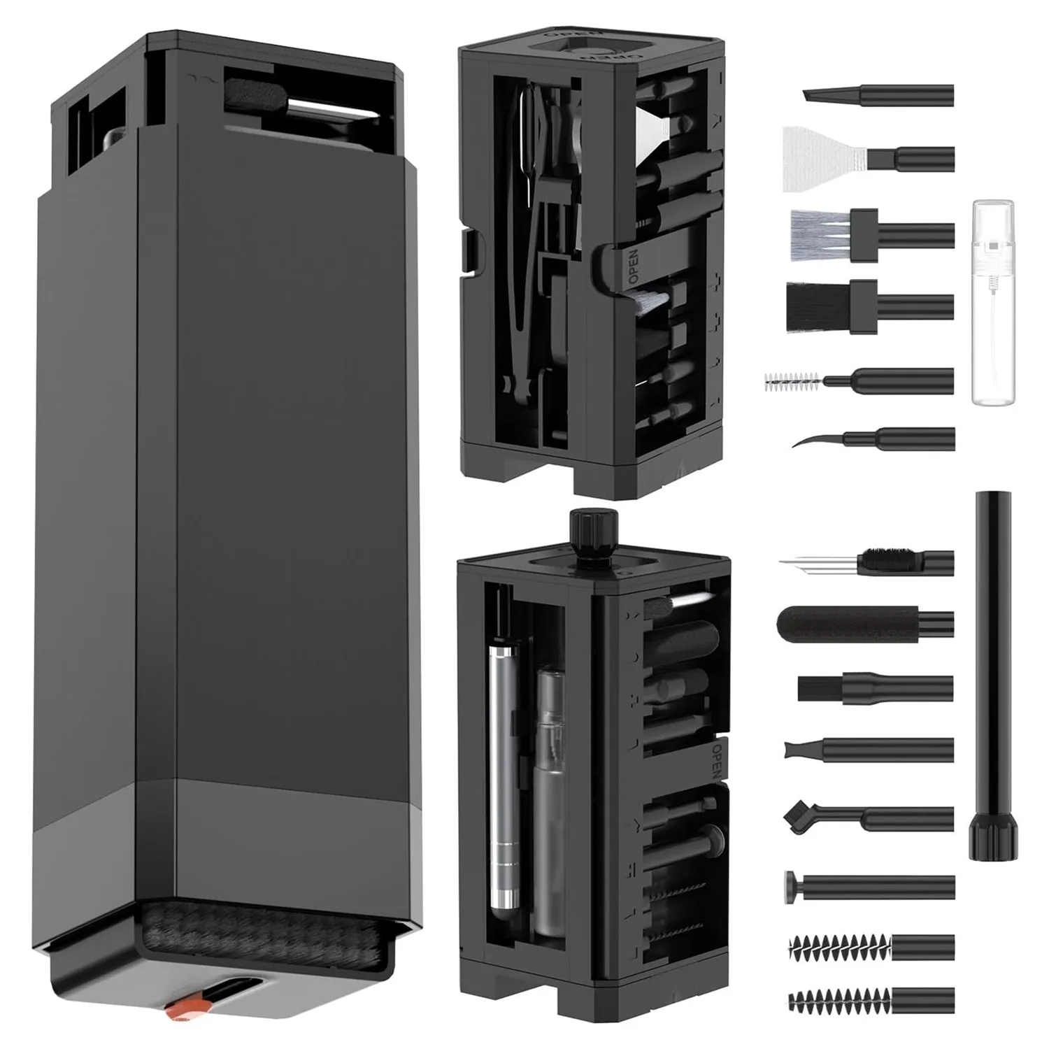 Kit de limpieza profunda multifuncional 20/32 en 1 para puertos de iPhone, AirPods, teclado y extracción de teclas - Herramientas de precisión