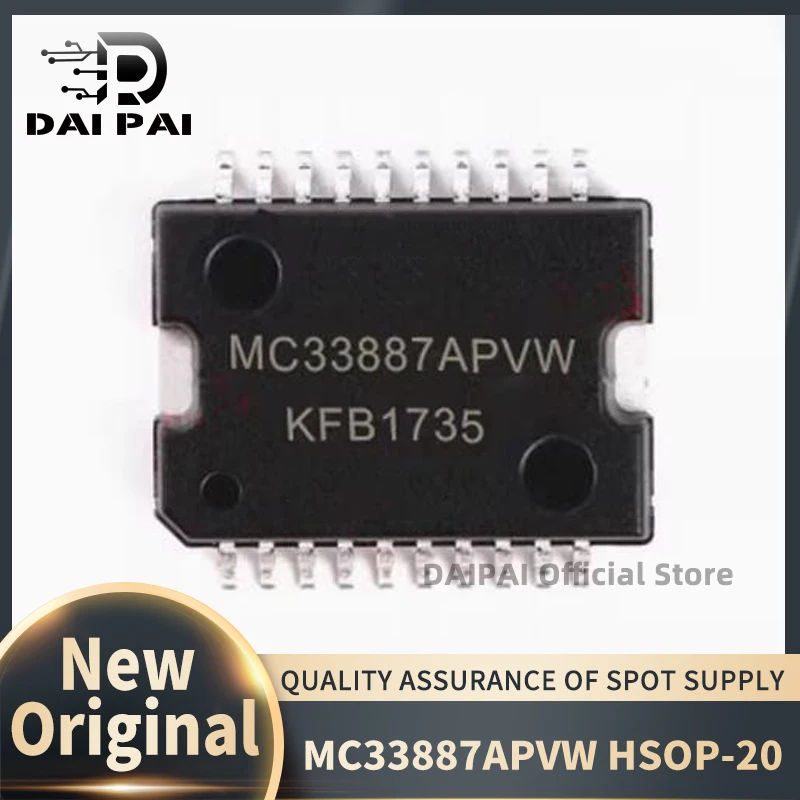 (5 piezas) 100% nuevo original MC33887APVW MC33887 HSOP-20 Placa de ordenador automotriz Chip de accionamiento de ralentí del acelerador
