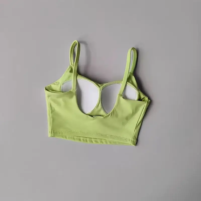 Sujetador deportivo para mujer, push up, acolchado fijo, camisetas push-up, chaleco de fitness, correr, sujetador de gimnasio, yoga, ropa interior deportiva transpirable