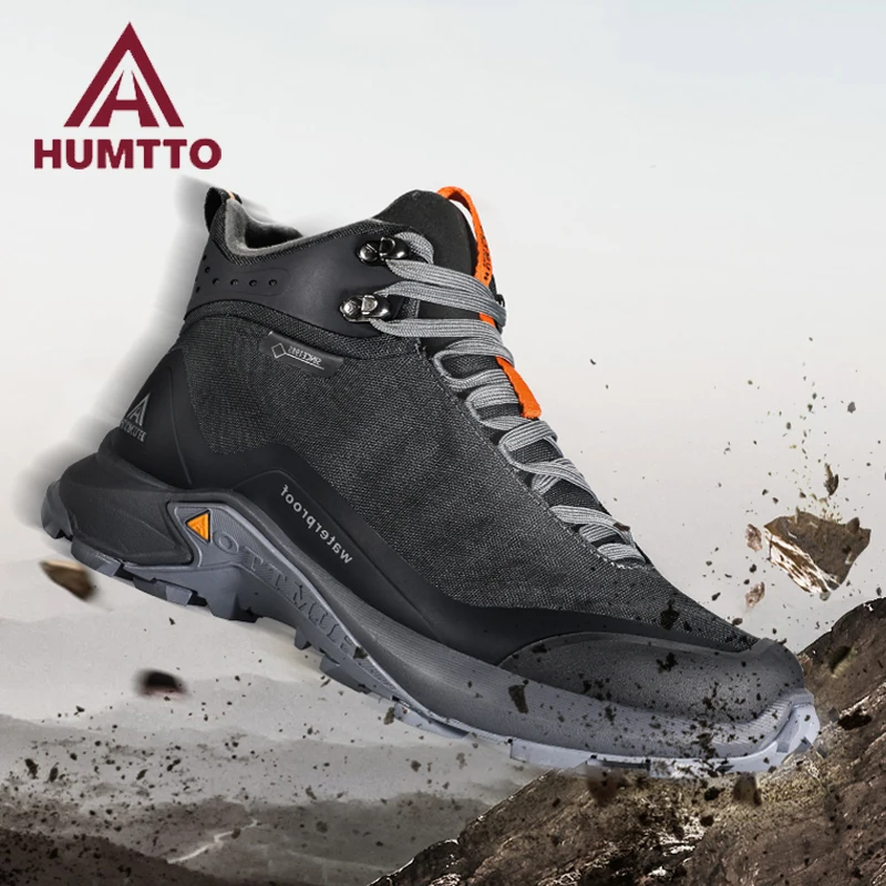 HUMTTO-zapatos de senderismo para hombre y mujer, botas de escalada al aire libre, acampada, caza, montaña, Trekking, calzado táctico de nieve
