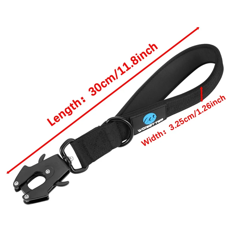 Collar para mascotas, correa para el cuello de perro, correa de nailon para tráfico, correa militar para perros grandes, cuerda corta para paseo, hebilla metálica, accesorios para cachorros