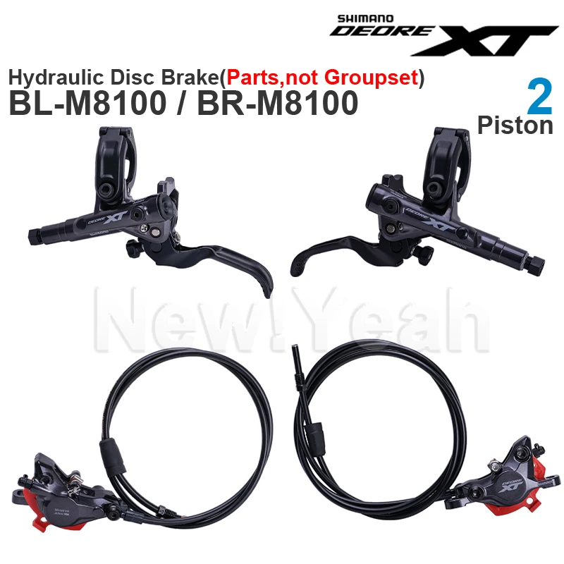 SHIMANO DEORE XT M8100 freno de disco hidráulico 2 pistones BL-M8100 palanca de freno BR-M8100 piezas de pinza de freno originales