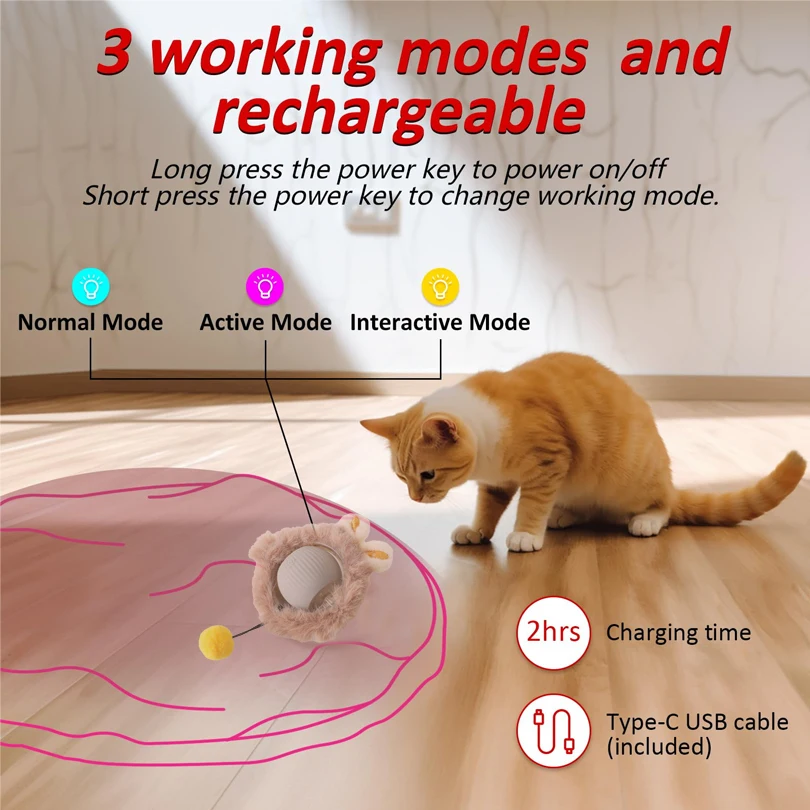 Juguetes interactivos para gatos, juego de cubierta de bola, bolsa rodante rápida, ocultar y buscar, juguete interactivo para gatos activado por movimiento para interiores