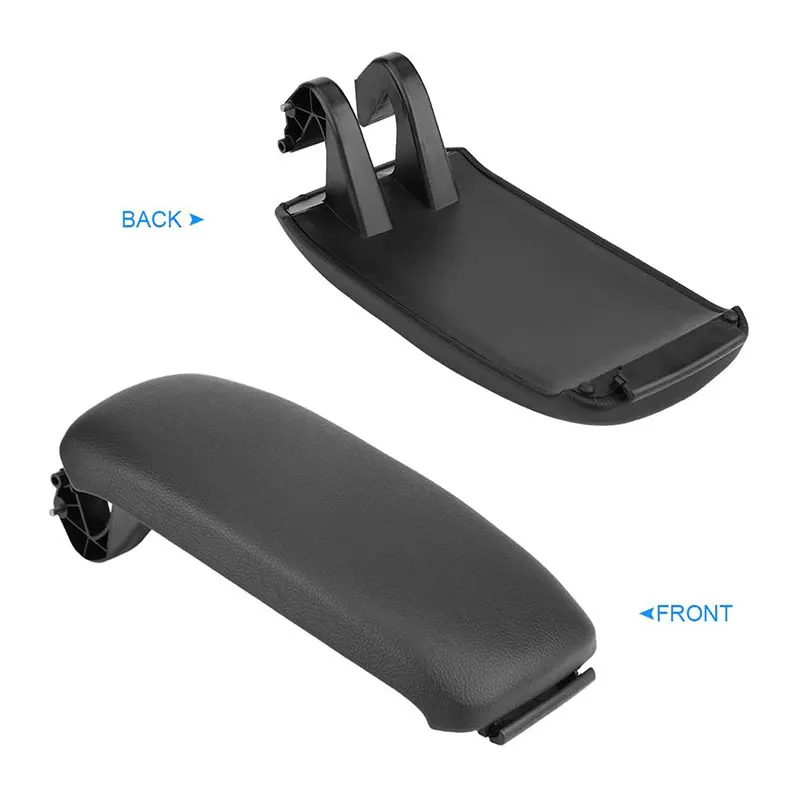 Tapa de reposabrazos consola central caja de almacenamiento tapa de cuero apto para AUDI A3 8P 2003 2004 2005 2006 2007-2012 accesorios negros para coche