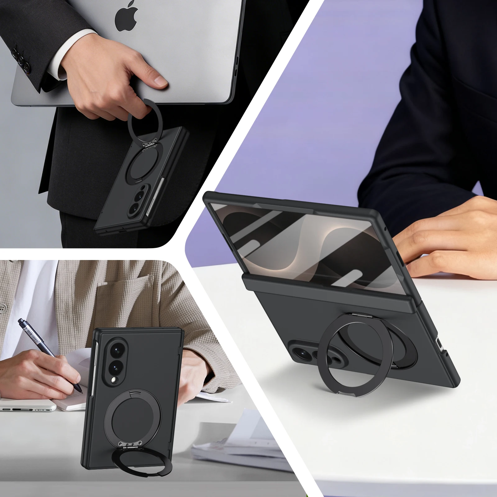 Funda Protectora Anticaídas para Samsung Galaxy Z Fold 8 5G Fold8 Ultra Fold7 Fold6 Fold5 Fold 7 6 5 con Anillo Magnético y Protección Total