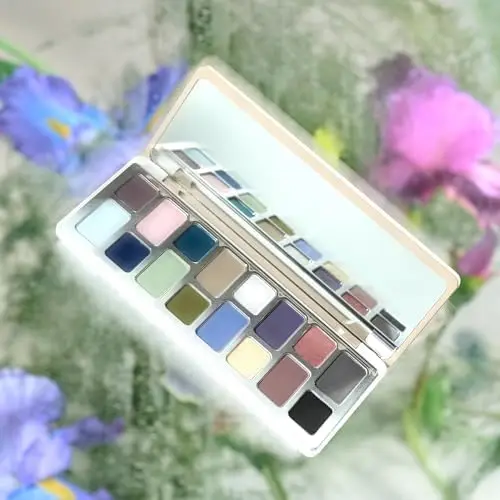 Paleta de Sombras de Ojos Cheeryep Aauthcntice Sell Qianyan de 16 Colores, Rosa, Marrón, Azul Vaquero, Multicolor, Mate, Perlado, Maquillaje de Ojos Ahumado
