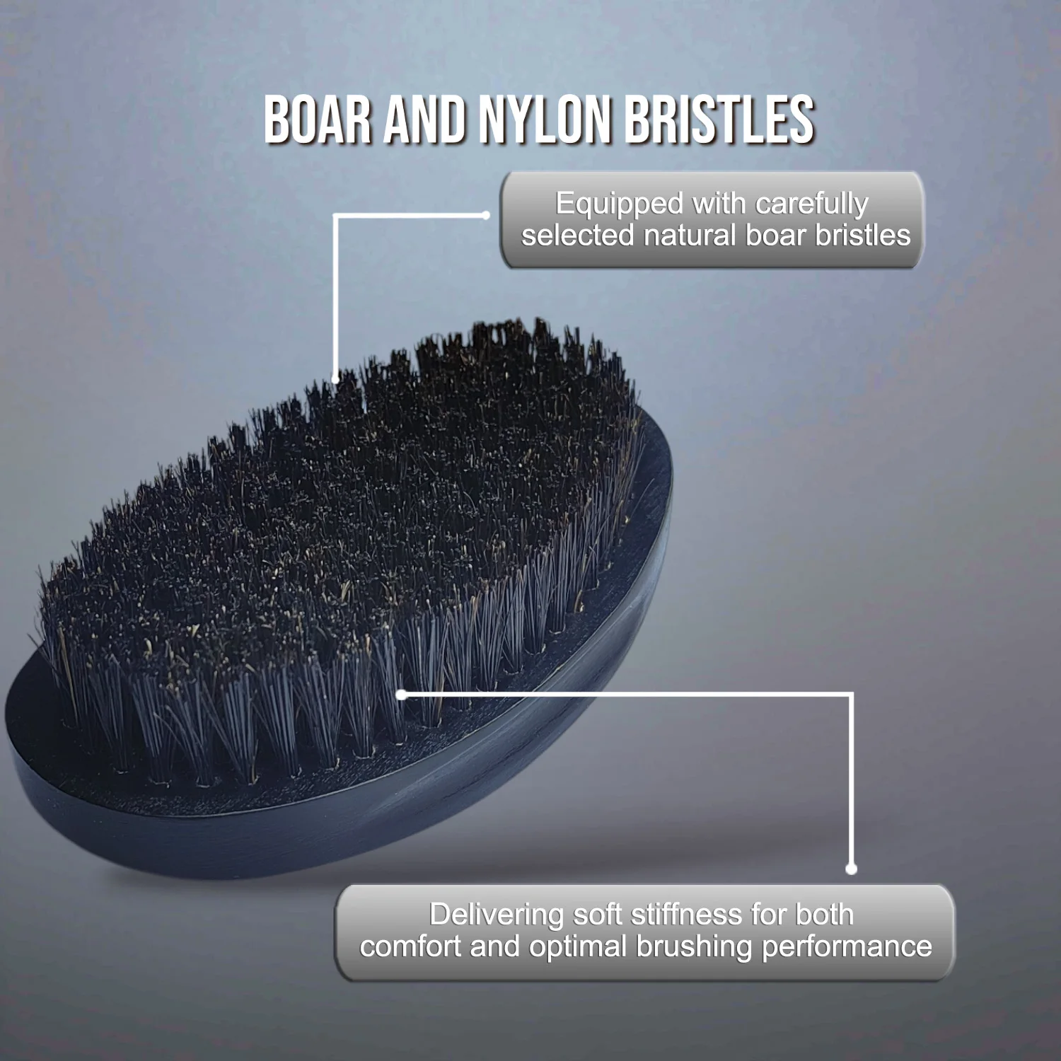 Cepillo Gracemen 360 Wave para Hombres Afro, Cepillo Curvo de Madera con Cerdas de Jabalí y Nylon de Dureza Suave/Media/Dura para Barba y Cabello